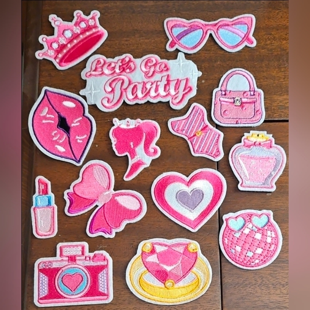 Pink and White Barbie Accessory Patches Set! NEW!!